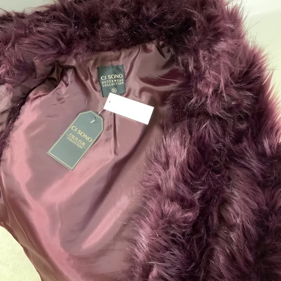 BRAND NEW CI SONO VEST FAUX FUR . SIZE-XL - Picture 6 of 8